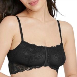 Auden™M | Target | Women's Black Floral Print Lace | Front Clasp | Bralette | S